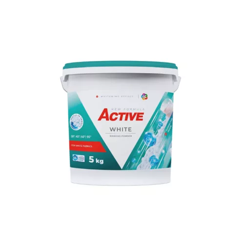 Active mosópor - White vödrös 5 KG (65 mosás)
