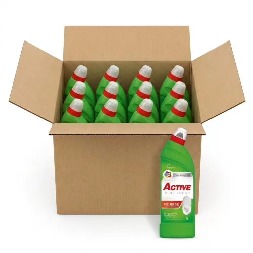 Active WC-tisztító - Pine Fresh (12 x 1 L)